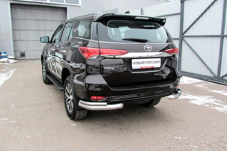 Уголки d76+d42 двойные Toyota Fortuner (2017-2024) TFOR-008