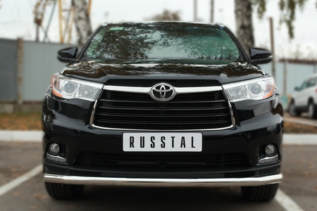 Защита переднего бампера d63 секции RUSSTAL Toyota Highlander (2014-2016) THRZ-001916