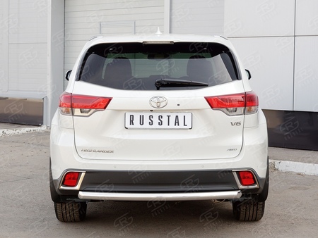 Защита заднего бампера d63 дуга RUSSTAL Toyota Highlander (2017-2020) THRZ-002624