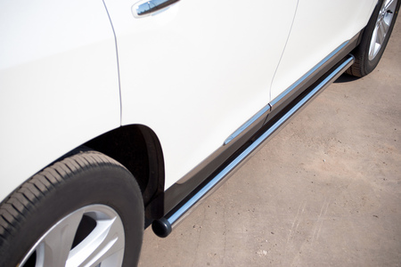 Пороги труба d63 вариант 2 RUSSTAL Toyota Highlander (2010-2013) THT-0007372