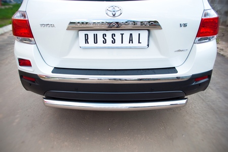 Защита заднего бампера d76 RUSSTAL Toyota Highlander (2010-2013) THZ-000742