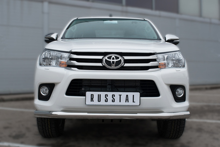 Защита переднего бампера d76 секции RUSSTAL Toyota Hilux (2015-2020) THZ-002146