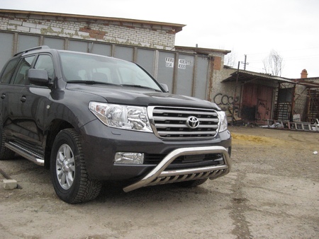 Кенгурятник d76 низкий с защитой картера Toyota Land Cruiser 22000 (2007-2012) TLC2-007