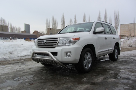 Кенгурятник d76 низкий широкий с ЗК и перемычкой Toyota Land Cruiser 22000 (2012-2020) TLC2-12-006