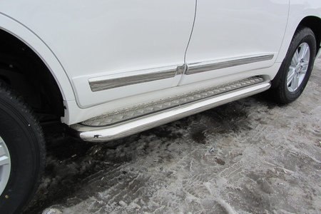 Защита порогов d76 с листом Toyota Land Cruiser 200 (2012-2020) TLC2-12-015