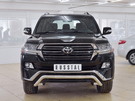 Защита переднего бампера d63 волна RUSSTAL Toyota Land Cruiser 200 Executive (2016-2021) TLCZ-002552