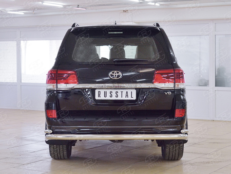 Защита заднего бампера d76 секции-d42 уголки RUSSTAL Toyota Land Cruiser 200 Executive (2016-2021) TLCZ-002565