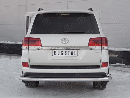 Защита заднего бампера d76 секции-d42 уголки RUSSTAL Toyota Land Cruiser 200 Excalibur (2016-2021) TLCZ-002910