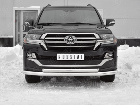 Защита переднего бампера d76 секции-d63 дуга RUSSTAL Toyota Land Cruiser 200 Executive (2018-2021) TLCZ-003116