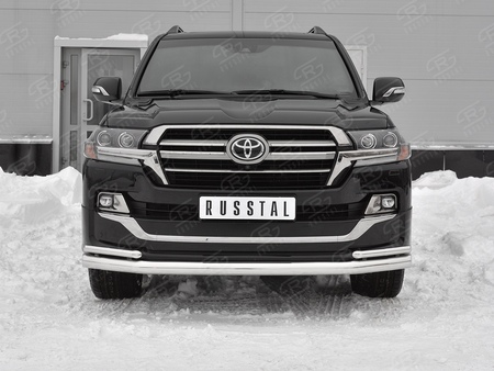 Защита переднего бампера d76 секции-d42 уголки RUSSTAL Toyota Land Cruiser 200 Executive (2018-2021) TLCZ-003118