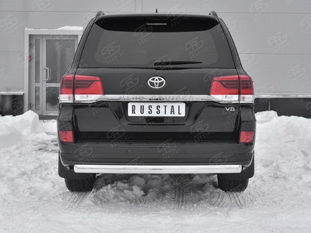 Защита заднего бампера d75х42 дуга RUSSTAL Toyota Land Cruiser 200 Executive (2018-2021) TLCZ-003122