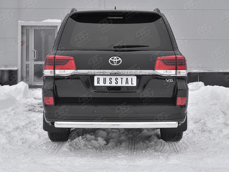 Защита заднего бампера d75х42 дуга RUSSTAL Toyota Land Cruiser 200 Executive (2018-2021) TLCZ-003122