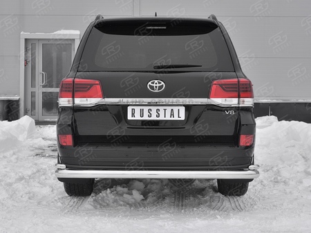 Защита заднего бампера d76 секции-d42 уголки RUSSTAL Toyota Land Cruiser 200 Executive (2018-2021) TLCZ-003124