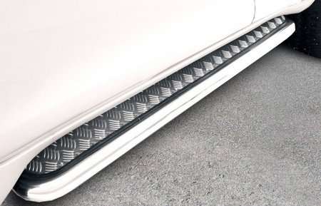 Защита порогов d76 с листом усиленная Toyota Land Cruiser Prado (2017-2024) TOP17-008