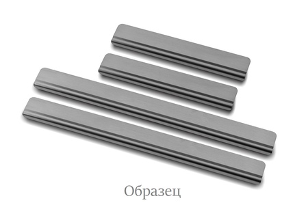 Накладки на пороги шлифованные RUSSTAL для Toyota Corolla (2012-2019) TOYCR13-02