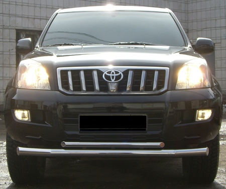 Защита переднего бампера d76х42 RUSSTAL Toyota Land Cruiser Prado 120 (2002-2009) TPZ-000154