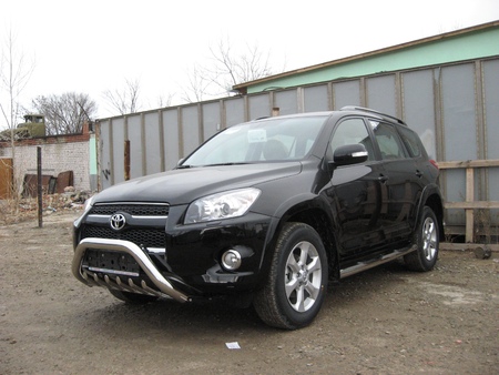 Кенгурятник d76 мини с защитой картера Toyota RAV4 L (2009-2012) TR409L-005