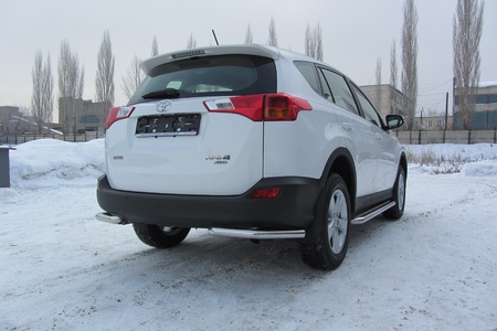 Защита заднего бампера уголки d57 Toyota RAV4 (2013-2015) TR413-015