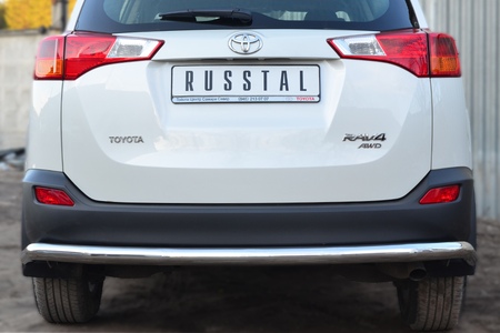 Защита заднего бампера d63 секции RUSSTAL Toyota RAV4 (2013-2015) TR4Z-001286