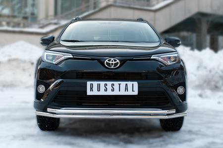 Защита переднего бампера d42 секции d42 секции RUSSTAL Toyota RAV4 (2015-2019) TR4Z-002190