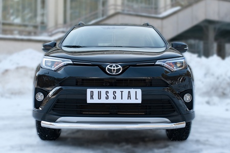 Защита переднего бампера d63 секции RUSSTAL Toyota RAV4 (2015-2019) TR4Z-002192