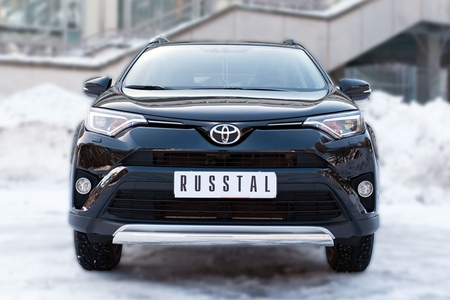 Защита переднего бампера d75х42 дуга RUSSTAL Toyota RAV4 (2015-2019) TR4Z-002195