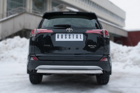 Защита заднего бампера d75х42 дуга RUSSTAL Toyota RAV4 (2015-2019) TR4Z-002202