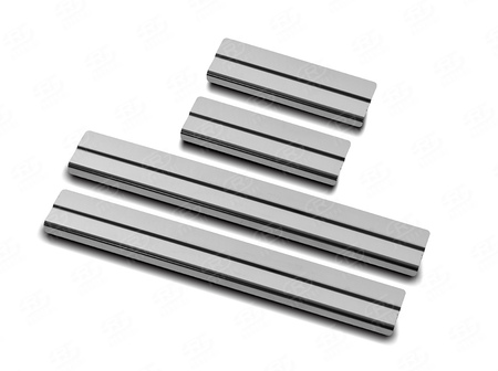 Накладки на пороги зеркальные RUSSTAL для Toyota RAV4 (2019-2025) TR4Z19-01