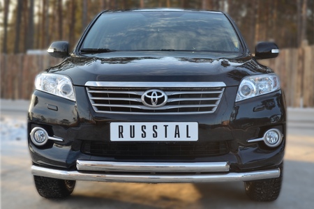 Защита переднего бампера d63 секции d63 дуга RUSSTAL Toyota RAV4 (2010-2012) TRZ-100505