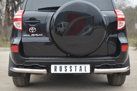 Защита заднего бампера d63 уголки RUSSTAL Toyota RAV4 (2010-2012) TRZ-100508