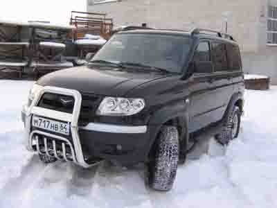 Кенгурятник d76 высокий с защитой картера UAZ Патриот (2005-2014) UP001