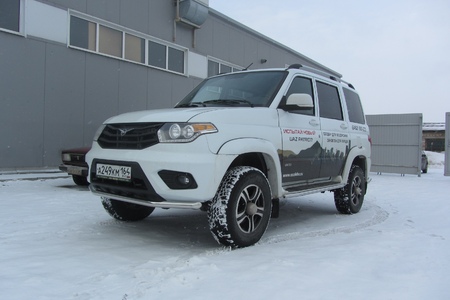 Защита переднего бампера d57 UAZ Патриот (2014-2021) UP14-004