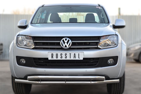 Защита переднего бампера d63 секции d63 секции RUSSTAL Volkswagen Amarok (2009-2015) VAKZ-001561