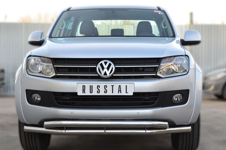 Защита переднего бампера d63 секции d63 секции RUSSTAL Volkswagen Amarok (2009-2015) VAKZ-001561