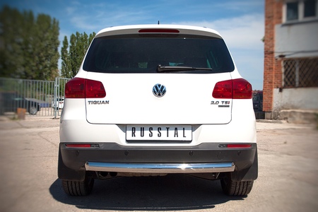 Защита заднего бампера d76 RUSSTAL Volkswagen Tiguan Sport & Style (2011-2016) VGZ-000986