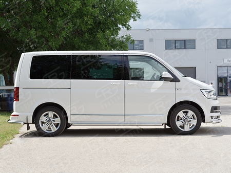 Пороги труба d63 левый вариант 1 RUSSTAL Volkswagen Caravella Transporter T6 (длинная база) (2016-2020) VTCT-0023331