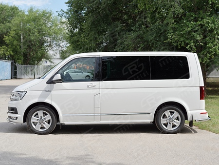 Пороги труба  d42 правый RUSSTAL Volkswagen Caravella Transporter T6 (длинная база) (2016-2020) VTCT-002334