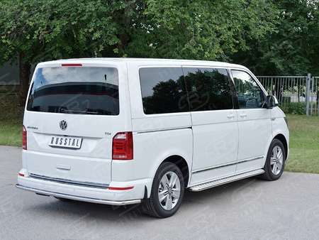 Защита заднего бампера d42 секция RUSSTAL Volkswagen Caravella Transporter T6 (длинная база) (2016-2020) VTCZ-002337