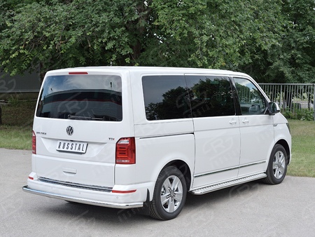 Защита заднего бампера d63 секция RUSSTAL Volkswagen Caravella Transporter T6 (длинная база) (2016-2020) VTCZ-002339