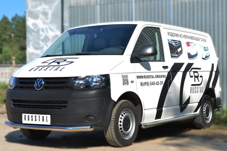 Пороги труба d63 вариант 1 (левый) RUSSTAL Volkswagen Multivan/ Caravelle (2010-2015) VTKT-0013971