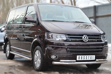 Пороги труба d63 вариант 1 (правый) RUSSTAL Volkswagen Transporter kasten T5 (2010-2015) VTKT-0013981