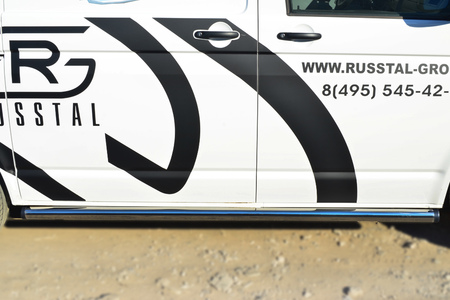 Пороги труба d63 вариант 2 (правый) RUSSTAL Volkswagen Transporter kasten T5 (2010-2015) VTKT-0013982