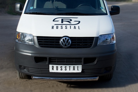 Защита переднего бампера d63 дуга RUSSTAL Volkswagen Transporter kasten (2003-2009) VTRZ-000600