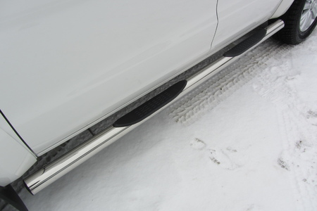 Защита порогов d76 с проступями Volkswagen Amarok (2013-2016) VWAM13-008