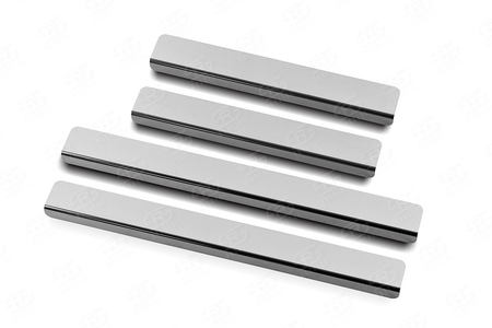 Накладки на пороги зеркальные RUSSTAL для Volkswagen Polo (2015-2020) VWPOL15-01