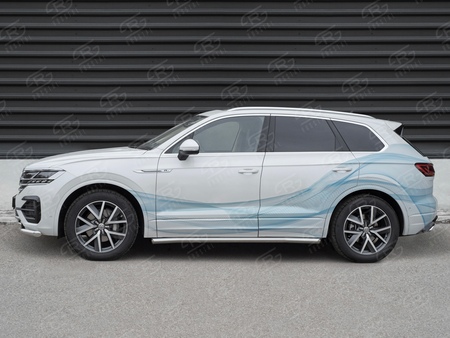 Пороги труба d63 вариант 1 RUSSTAL Volkswagen Touareg (2018-2024) VWTT-0030641