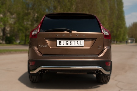 Защита заднего бампера d63 на RUSSTAL Volvo XC 60 (2008-2013) VXCZ-002079