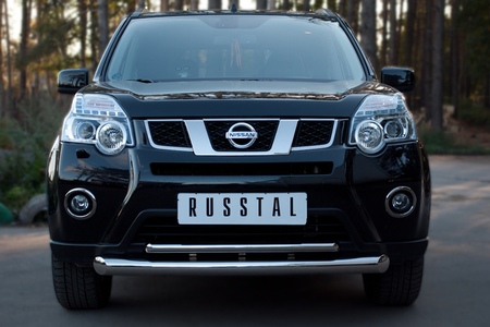 Защита переднего бампера d76х42 RUSSTAL Nissan X-Trail (2011-2014) XNZ-000963