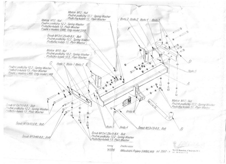 Фаркоп Imiola для Mitsubishi Pajero (2007-2025) Y.026