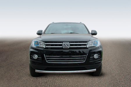 Защита переднего бампера d57 радиусная Zotye T62000 (2015-2020) ZOT-001